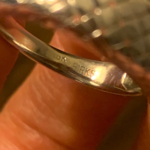 Beautiful ✨ Textured Dome 18 K white gold ring 6.5 - Picture 6 of 10